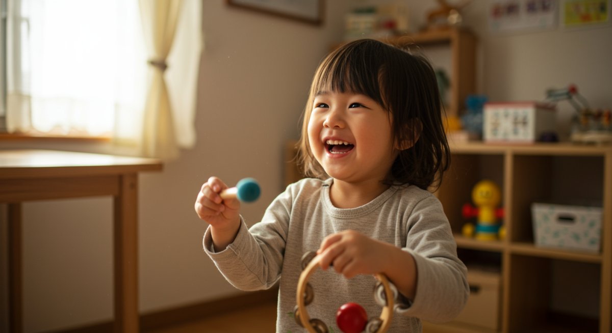子どもが音楽を楽しんでいる様子
