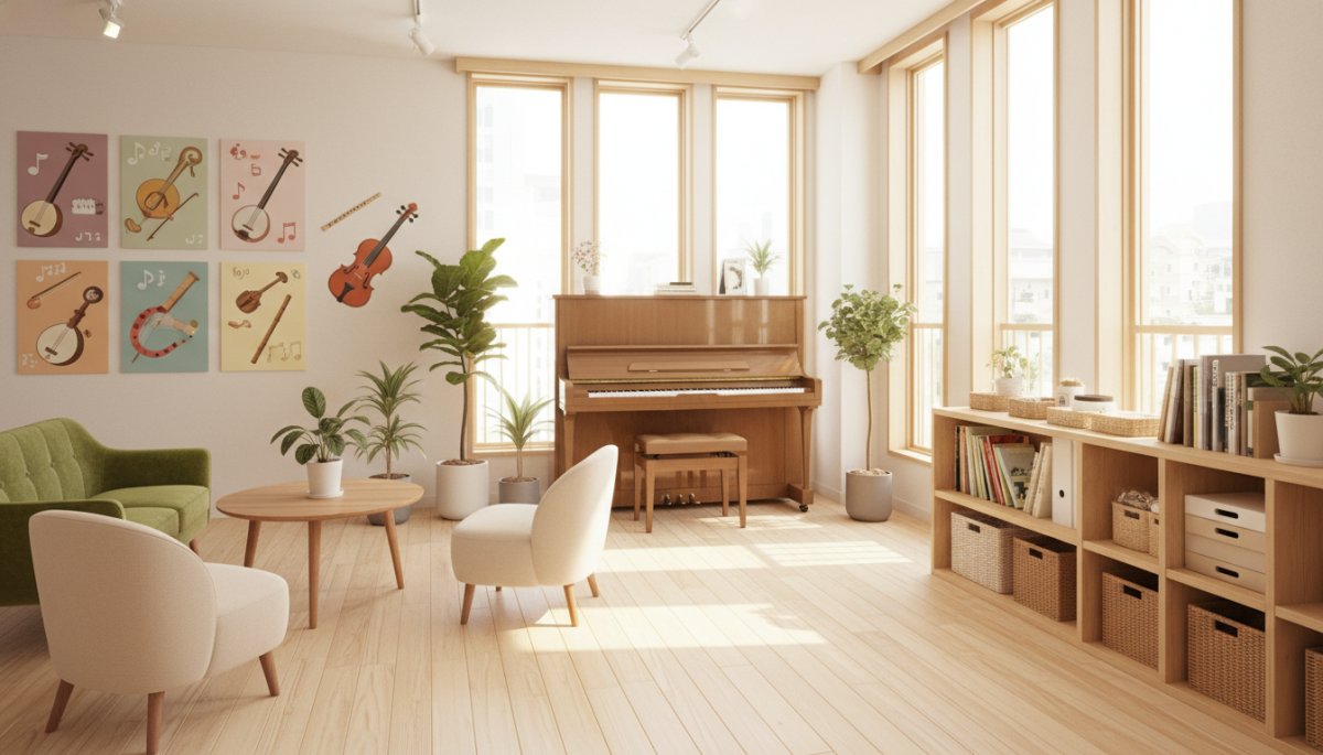 温かい雰囲気の音楽教室の様子