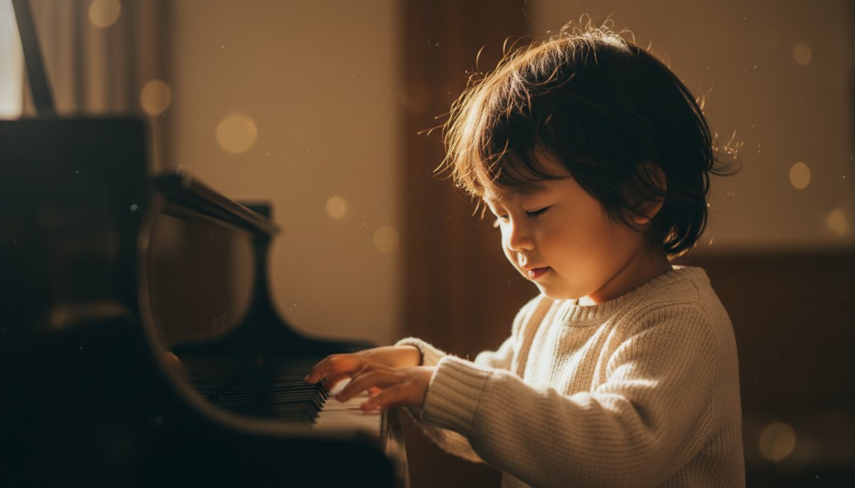 自己表現するピアノ演奏 子どもが感情を込めて演奏する姿