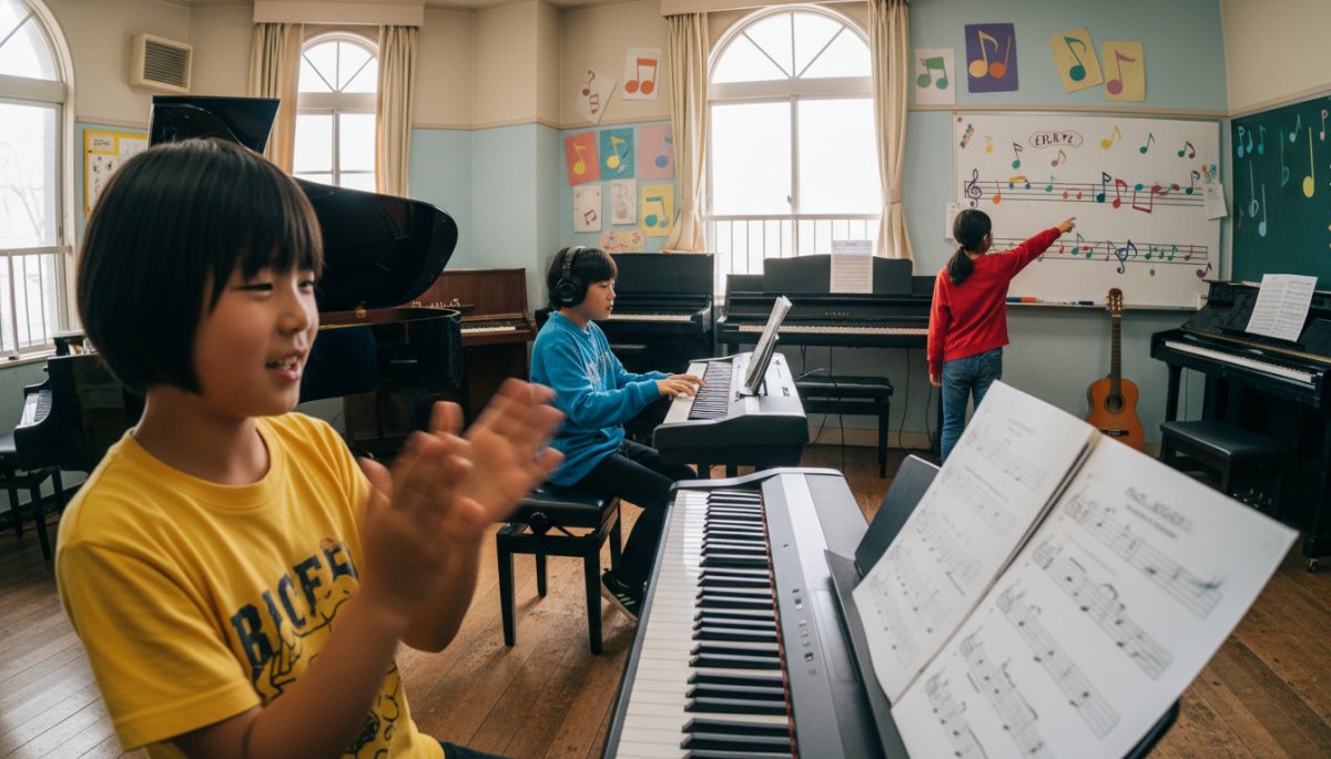 多様な学習スタイル 様々な方法でピアノを学ぶ子どもたち