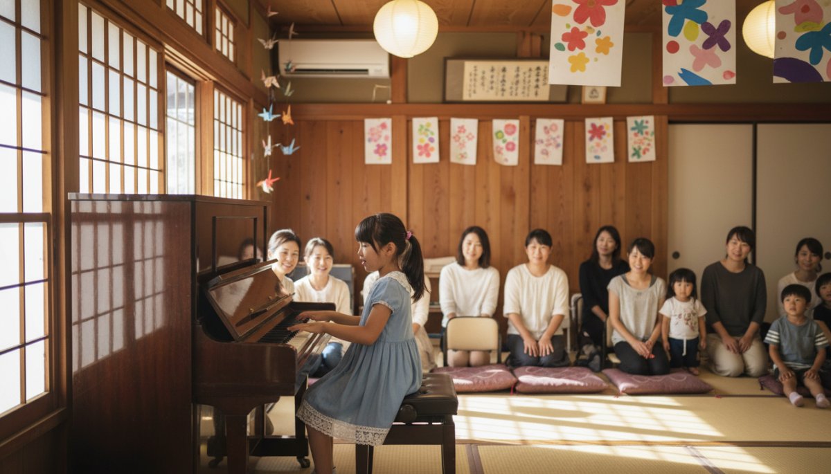 音楽教室での発表会の様子