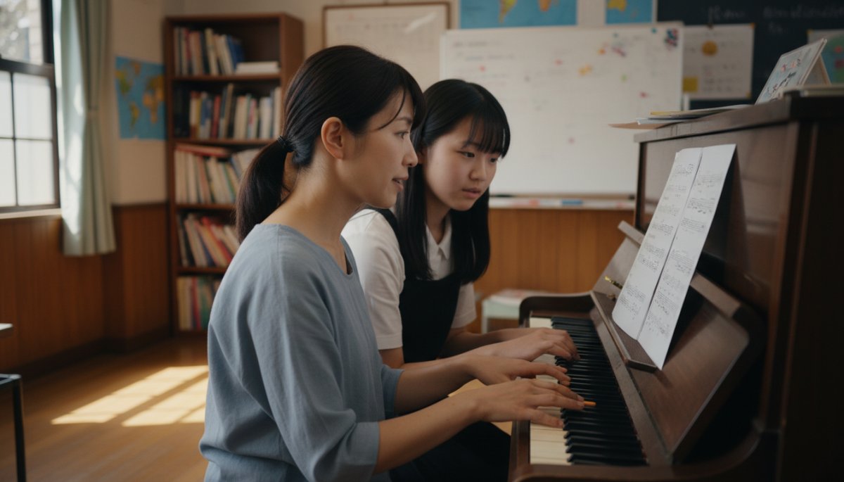 コーチング型音楽教育の指導風景とピアノレッスン