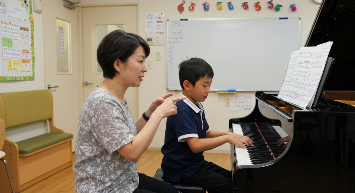 コーチング型ピアノレッスンの様子