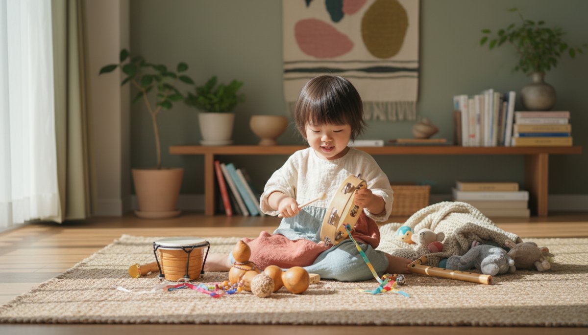 子どもが音楽を通じて感情を表現する様子