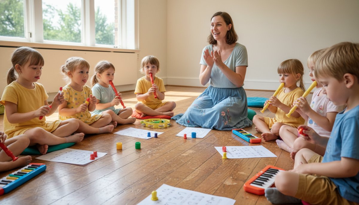音楽教室で楽しく学ぶ子どもたち
