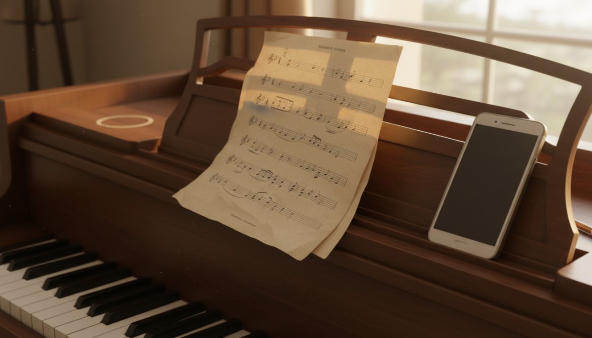 楽譜と音楽プレイヤー