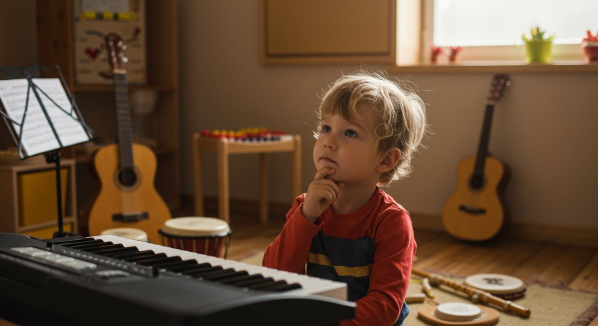 子どもが楽器を選ぶ様子