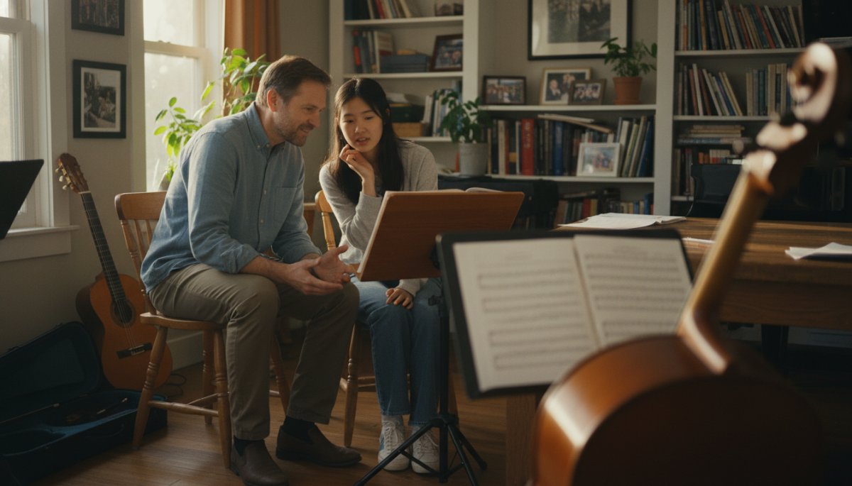 音楽教室でのコーチング指導風景