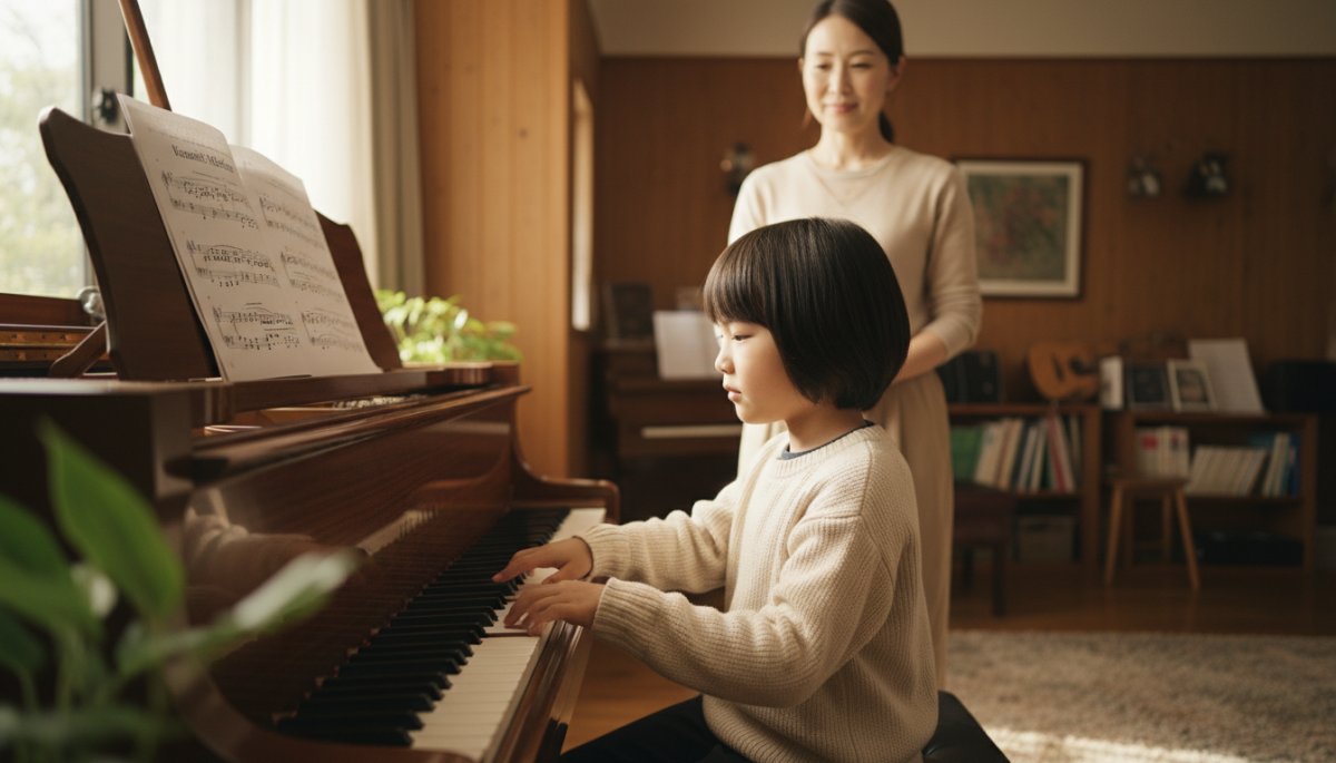 自分で考える力を育むピアノレッスンの様子