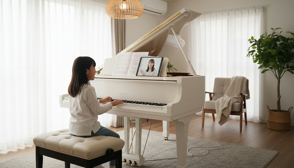 オンライン練習室で楽しく学ぶ子どもたち