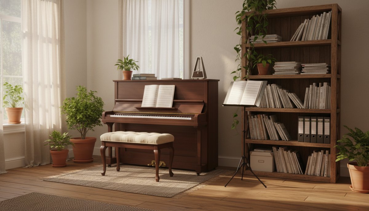 ピアノ教室の明るく整った学習環境