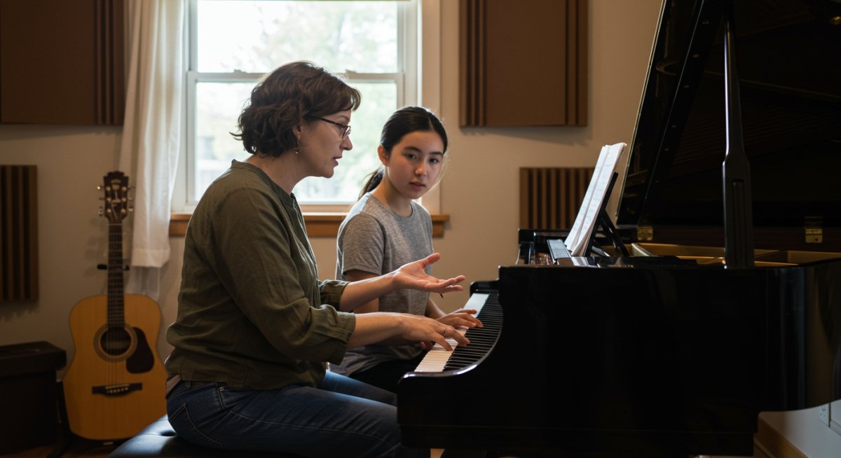 コーチング型ピアノレッスンの様子