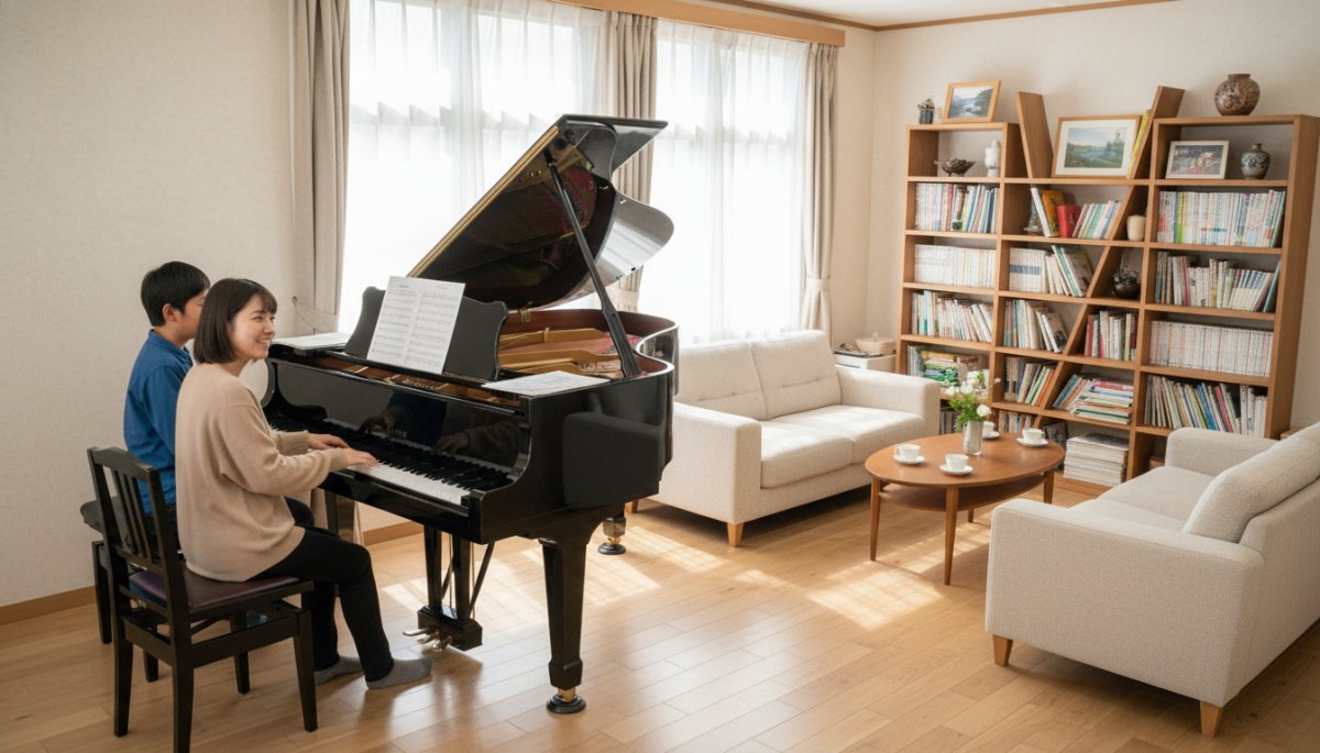 ピアノ教室の体験レッスン風景